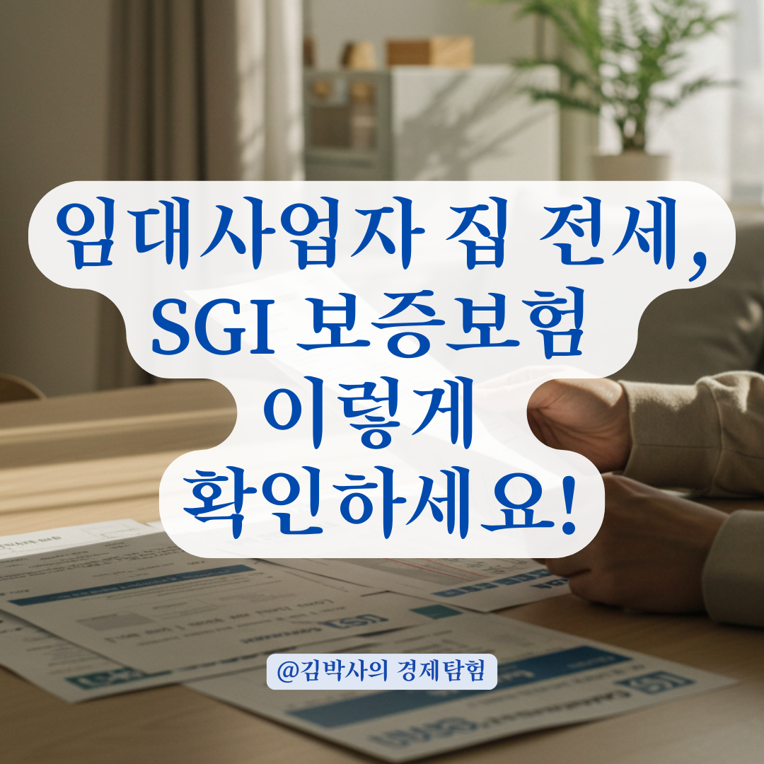 SGI 전세보증보험, 임대사업자 집에 사는 세입자가 꼭 알아야 할 포인트.