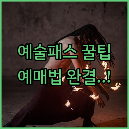 청년문화예술패스 사용 가능 장르와 티..