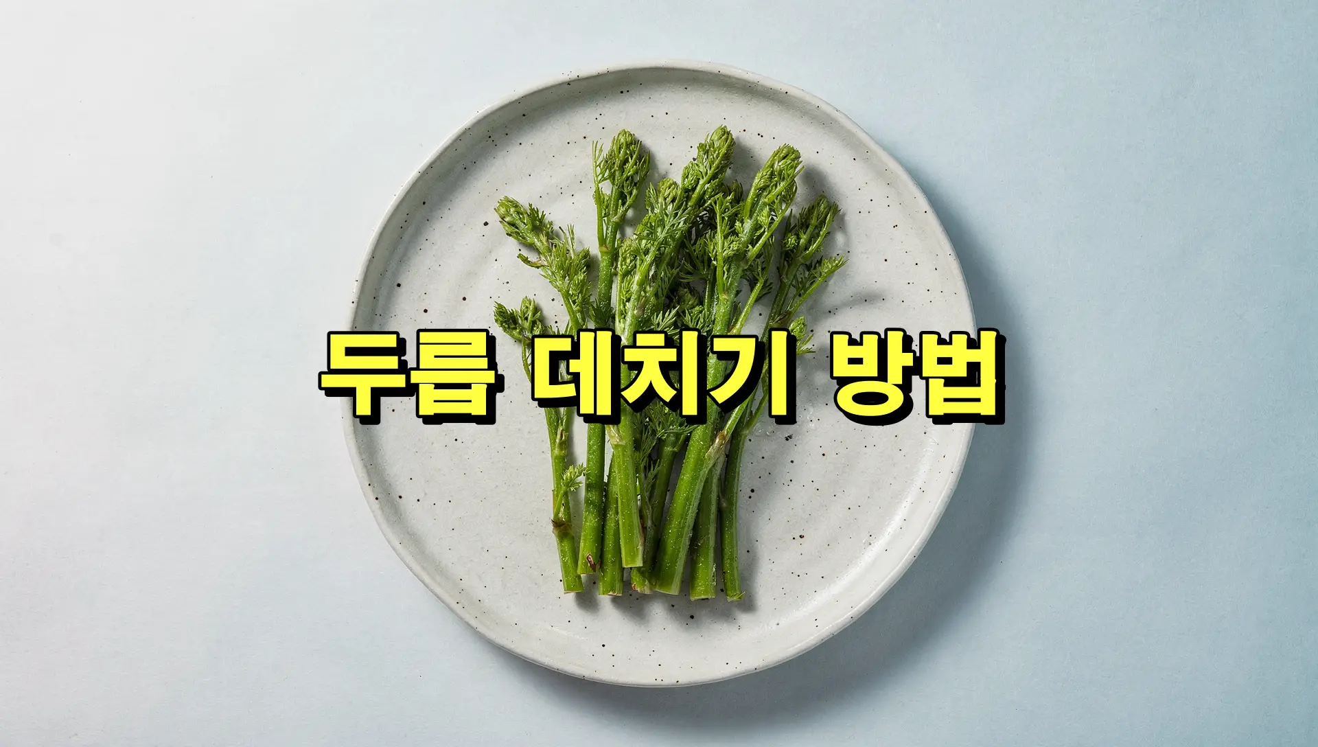 두릅 데치기 방법