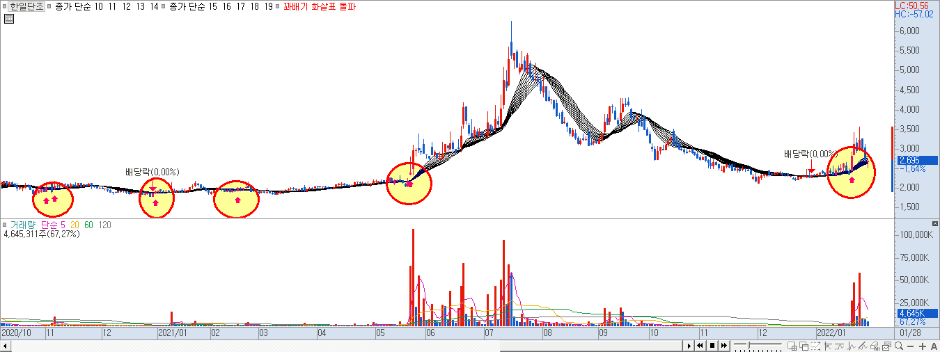 화살표를 적용한 차트 예시 이미지