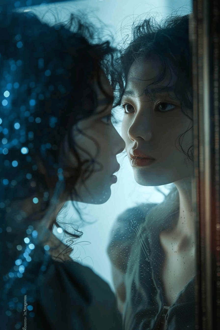 거울을-보고-있는-여성-이미지