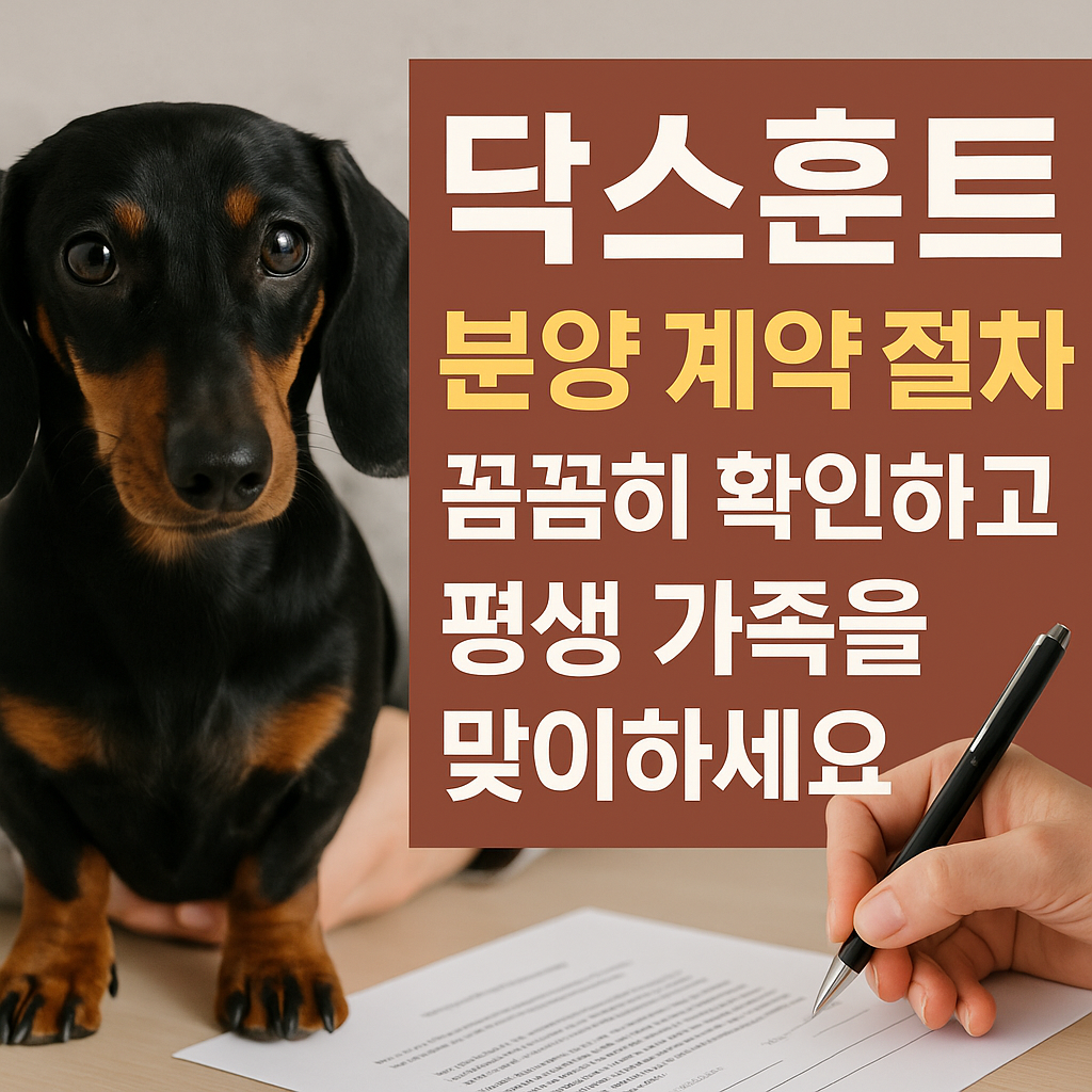 닥스훈트 분양 계약 절차