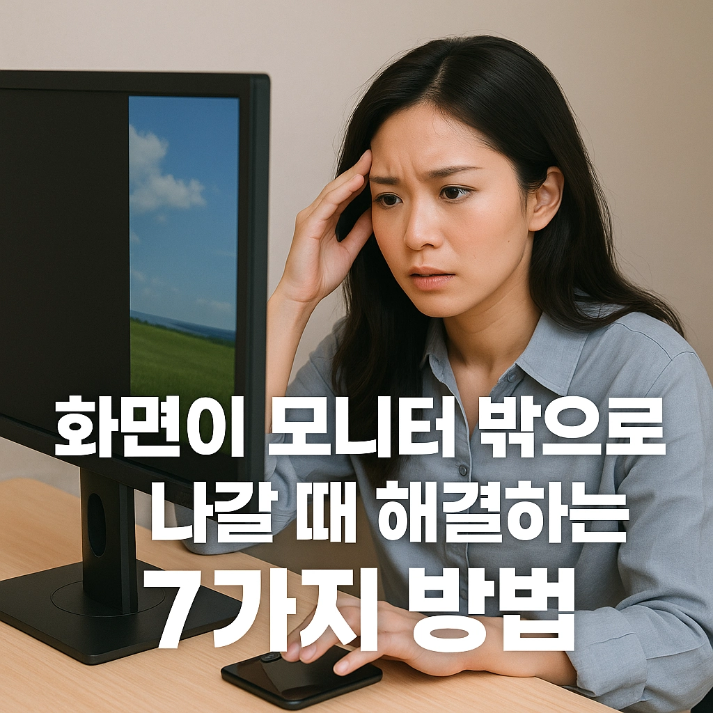화면이 모니터 밖으로 나갈 때 해결하는 7가지 방법
