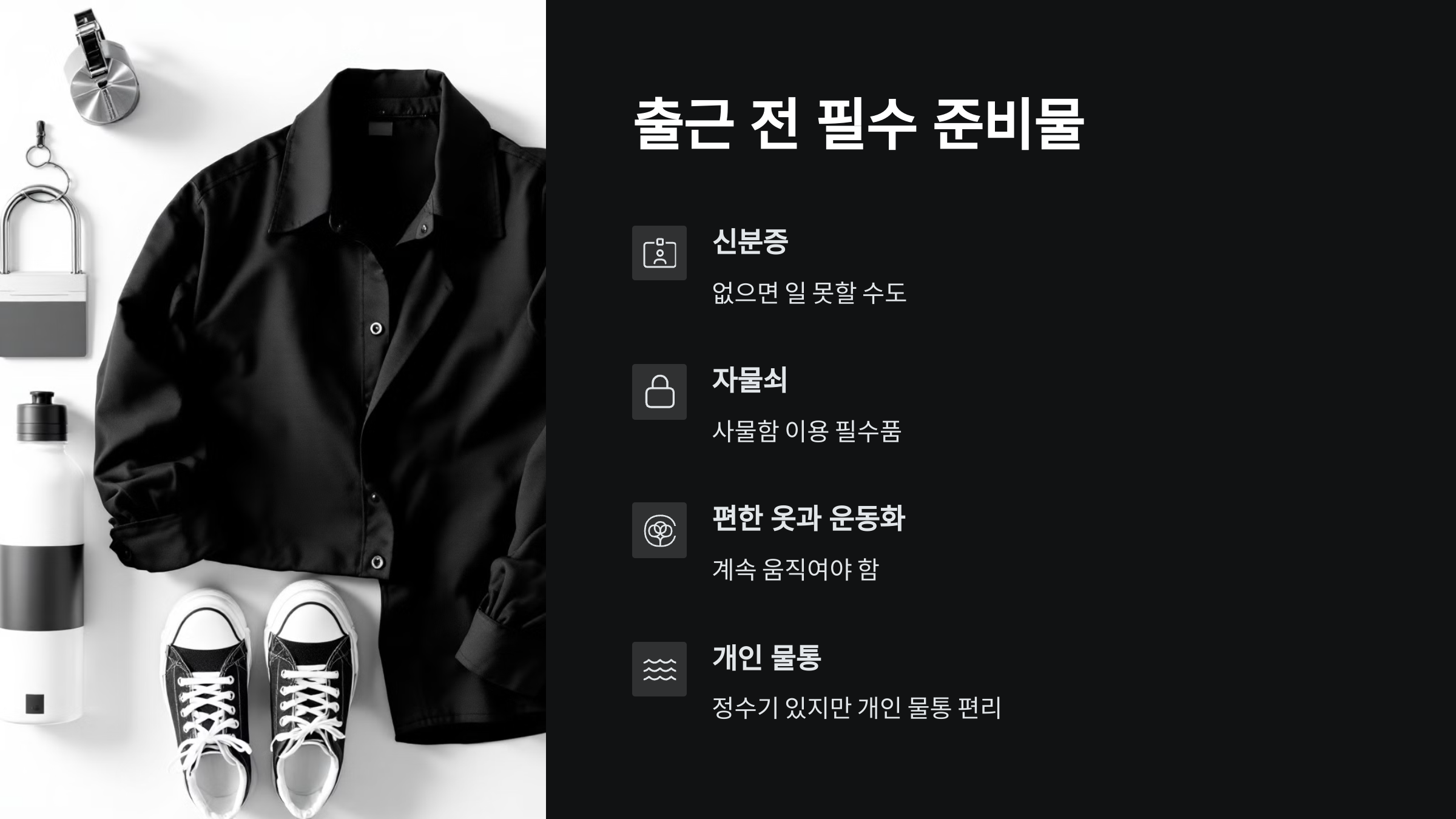 출근-준비물