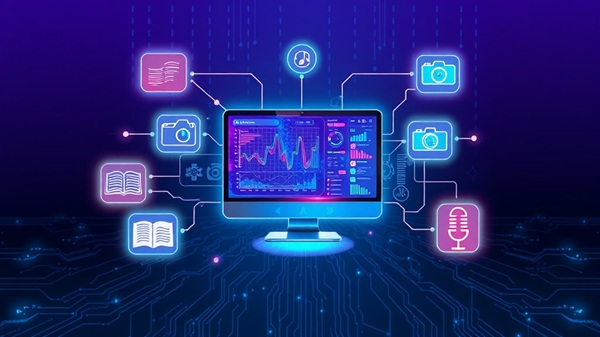 멀티모달 AI의 다중 통합 처리 관련 AI 생성 이미지 - 직접 제작