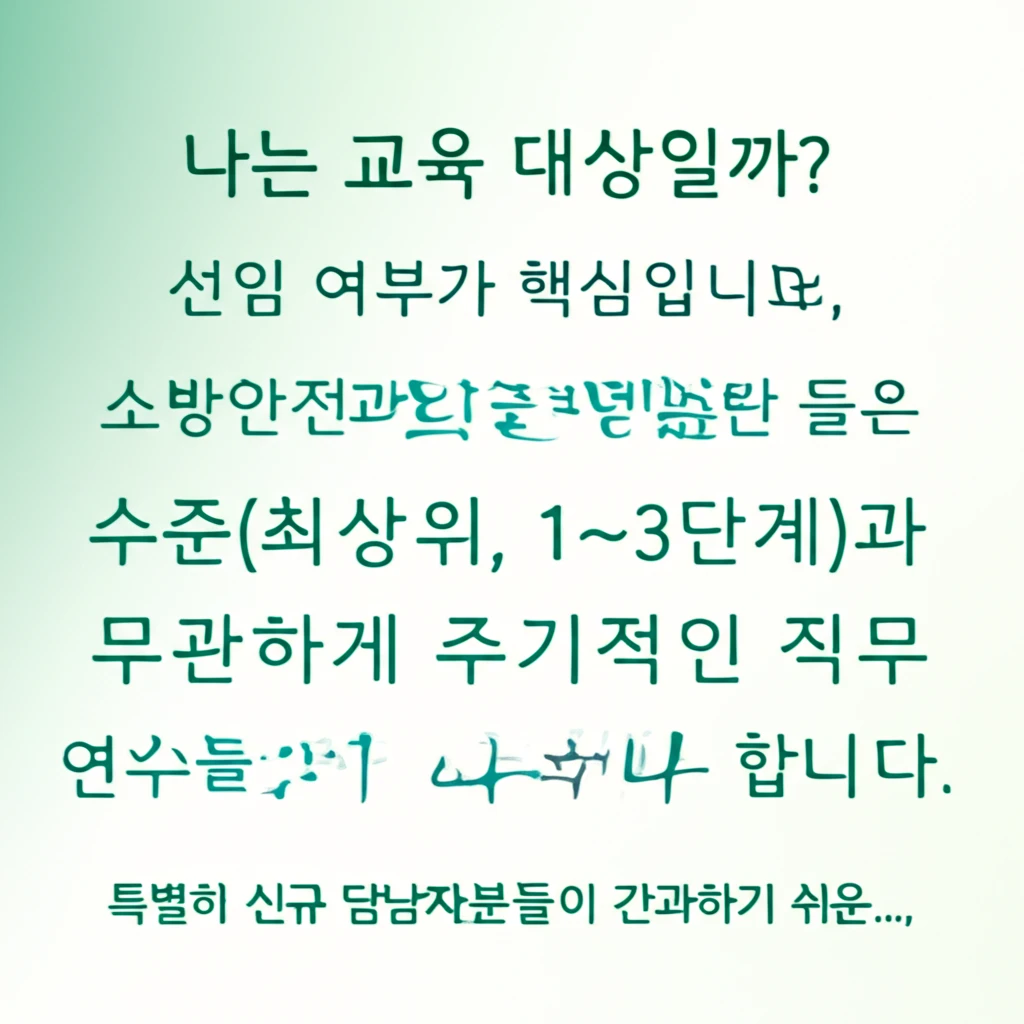 소방안전관리자 교육 미이수 과태료 부..