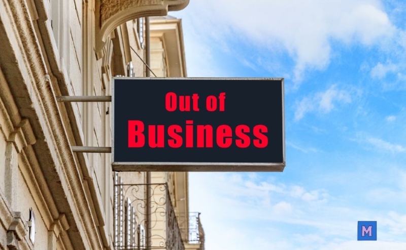 소상공인 폐업을 상징하는 'Out of Business' 간판이 건물에 걸려있는 모습 VIA CANVA