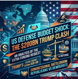트럼프의 2000억 달러 추가 국방 예산 신청과 미국 정계의 격돌 분석