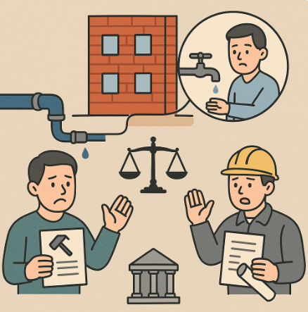 상수도미연결 건물 공사비 분쟁