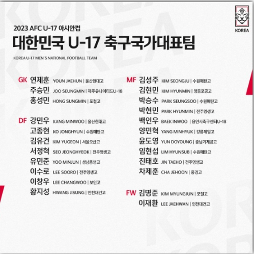 U17 한국 이란 축구 중계