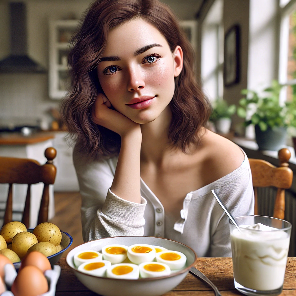 아침식사-하는-여자