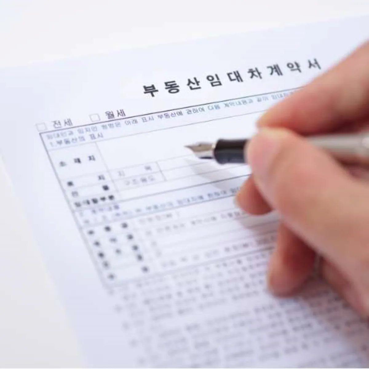 부동산-계약서-작성중인-모습