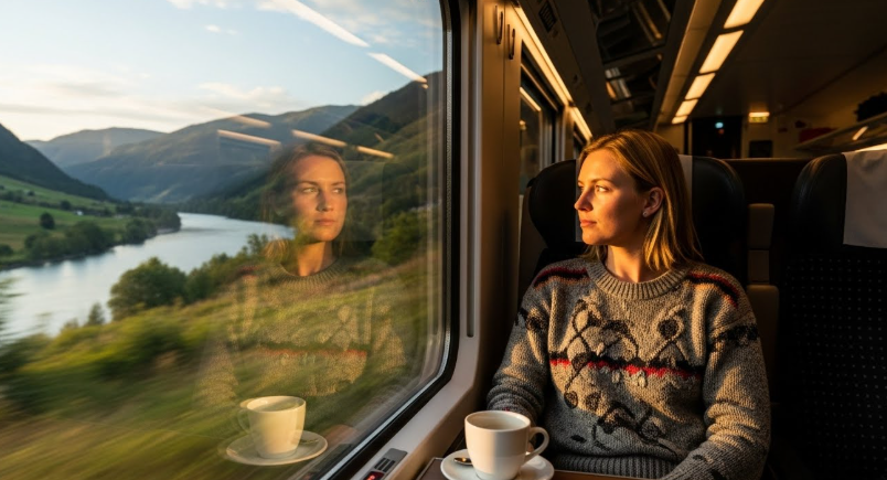 여행하는 여자 사진