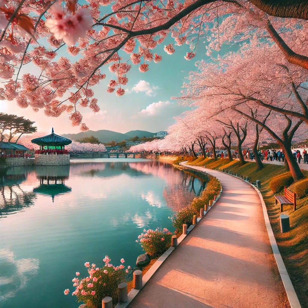 보문호수-벚꽃길