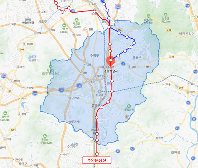 성남시 기후동행카드 노선 확대! 수인분당선 확대 적용