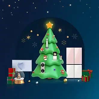 크리스마스 트리와 가전제품들