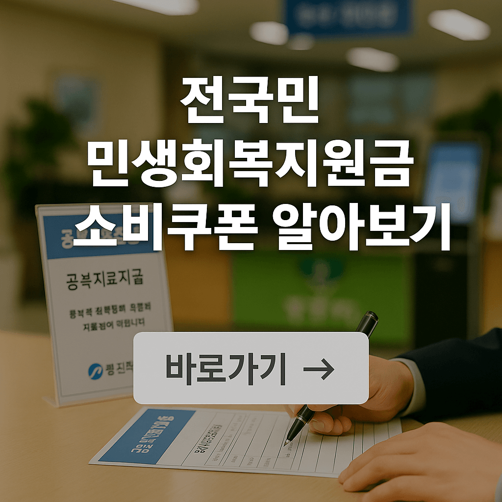 민생회복지원금 신청 오류 해결