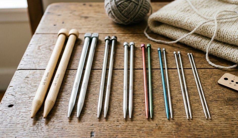 대바늘 총정리 해외 사이즈 비교