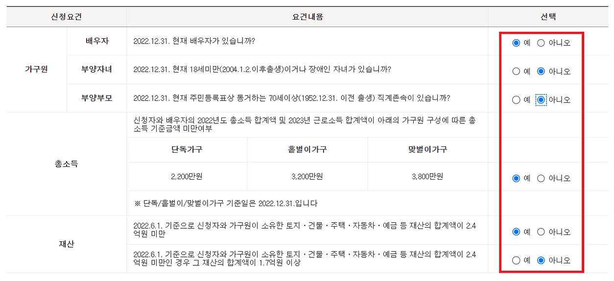 근로장려금 계산기 반기신청