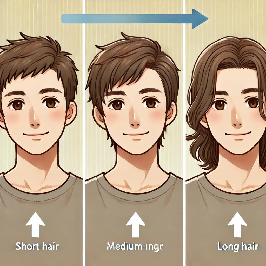 남자 머리 기르는 과정