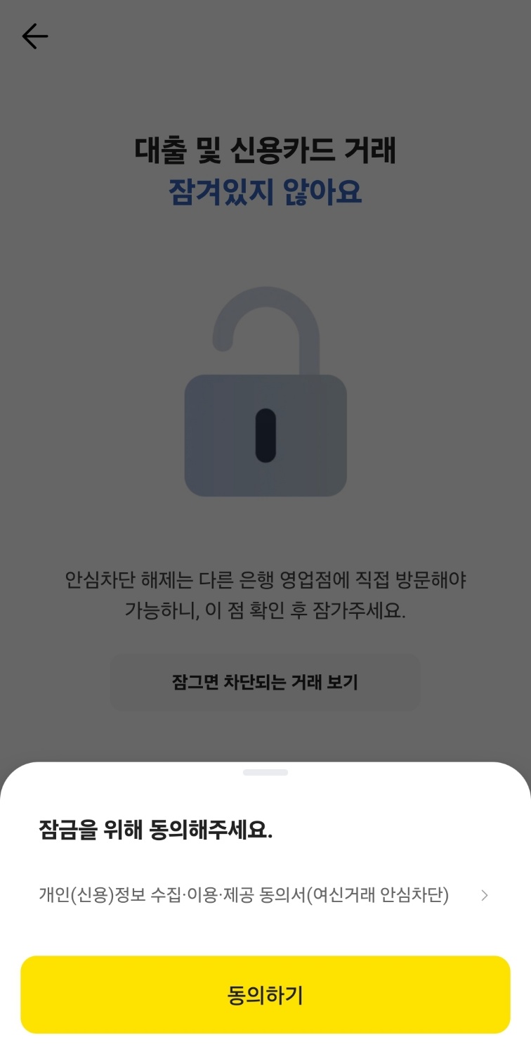 여신거래 안심차단 서비스