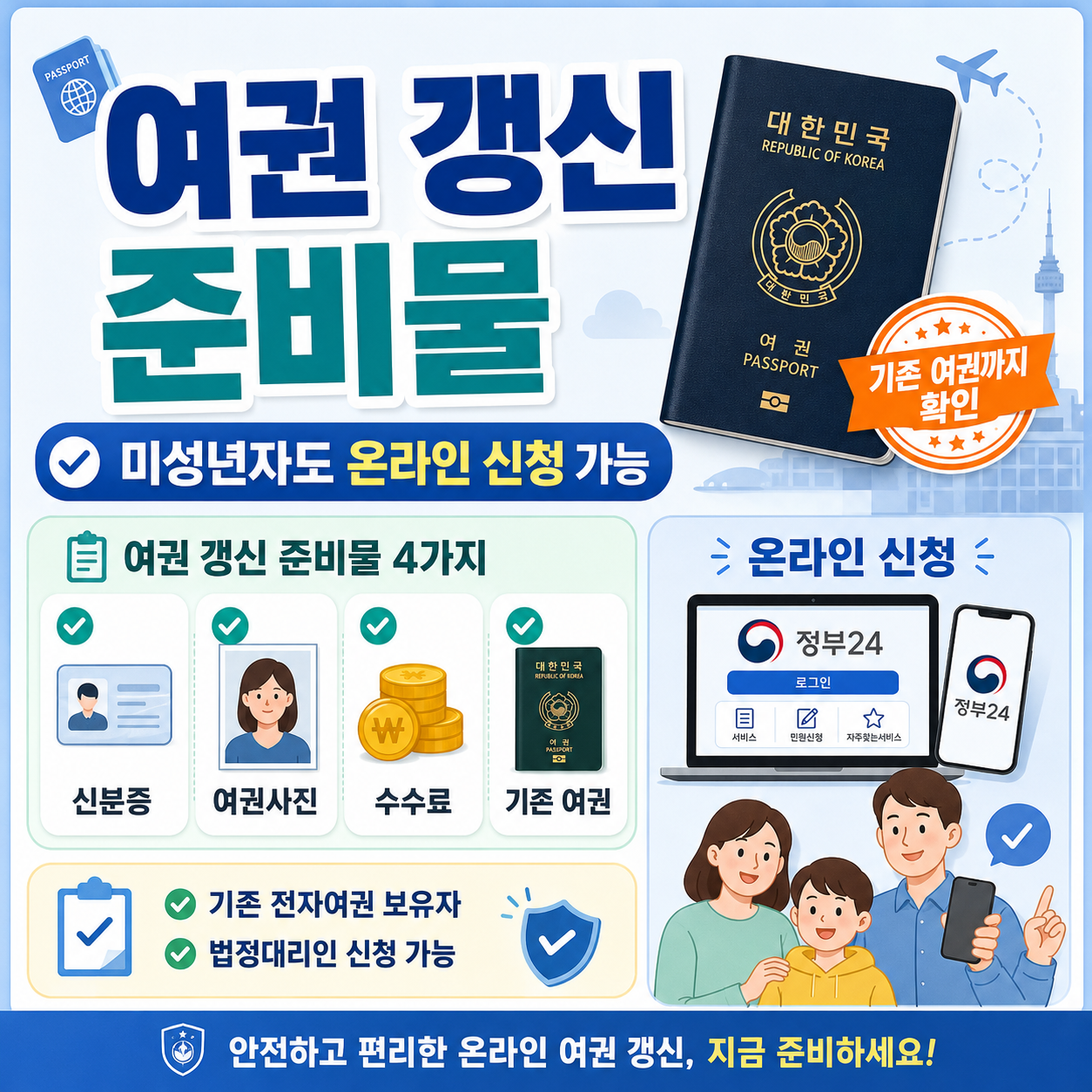 여권 갱신 준비물 뭐 챙겨야 할까? 미성년자도 온라인 신청 가능, 기존 여권까지 확인