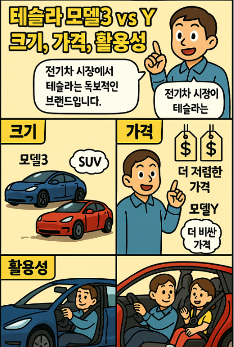 테슬라 모델3 vs 모델Y