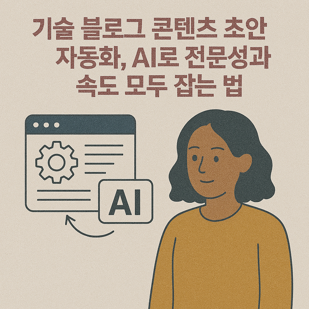 기술 블로그 콘텐츠 초안 자동화, AI로 전문성과 속도 모두 잡는 법
