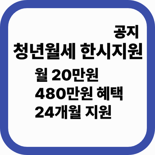 청년월세 한시 특별지원
