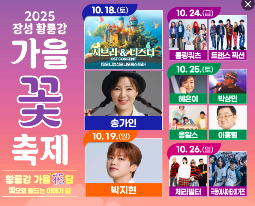 장성 황룡강 축제