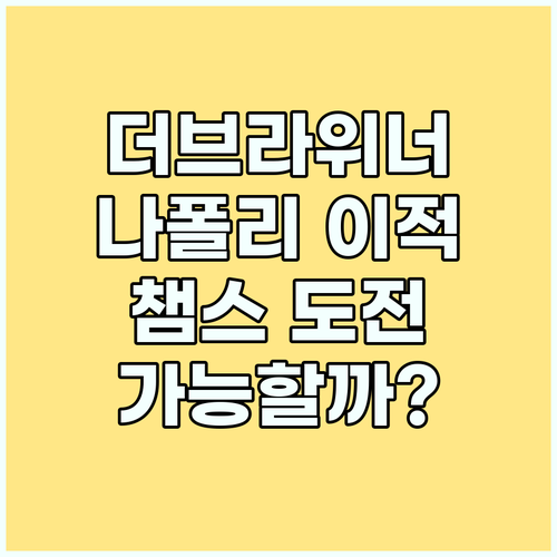 더브라위너, 나폴리 이적 시 챔스 도