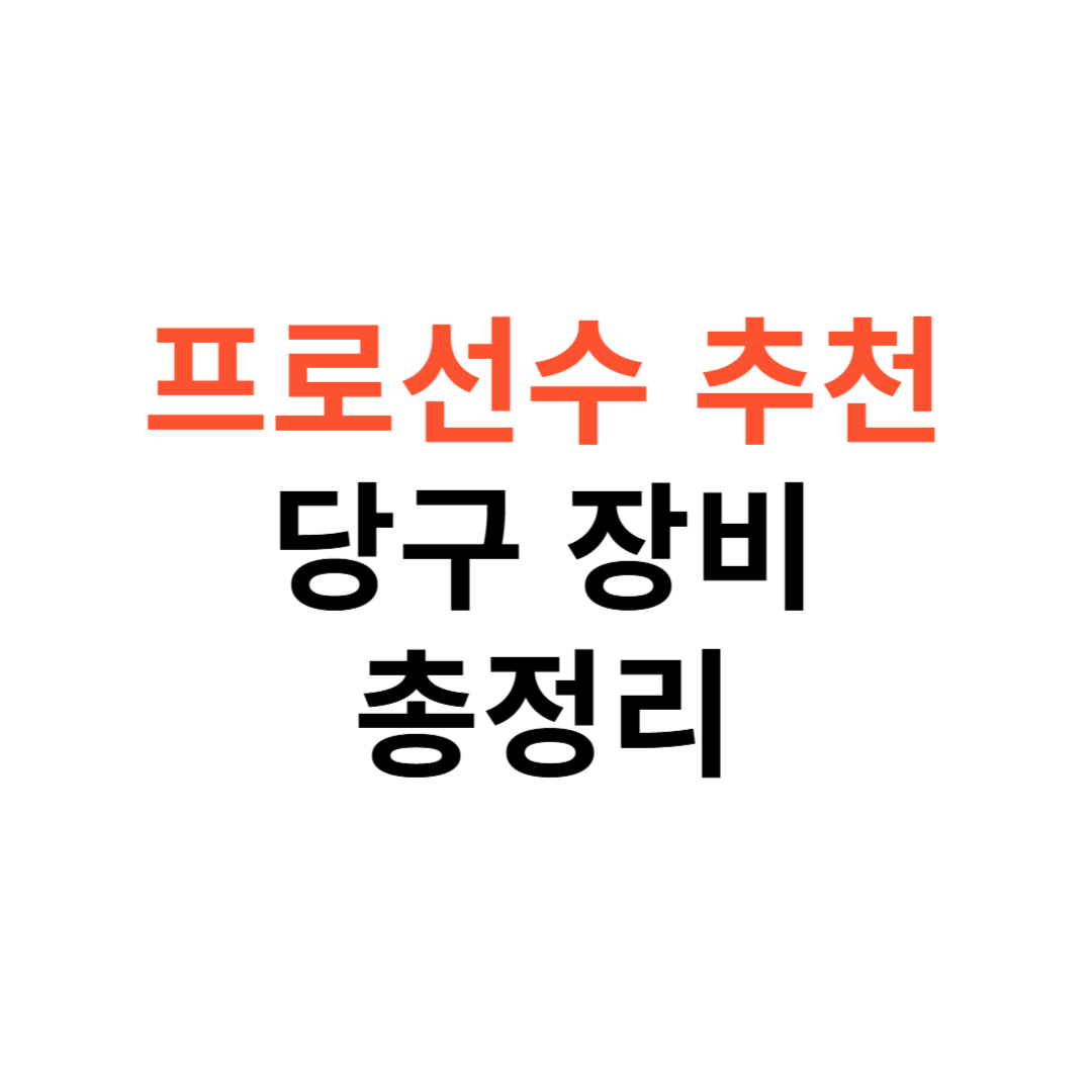 프로선수들이 추천하는 당구장비