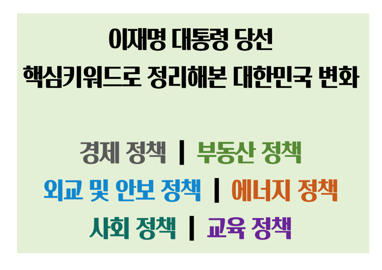 이재명 대통령 당선! 앞으로 대한민국은 어떻게 달라질까? 핵심키워드로 정리해본 대한민국 변화