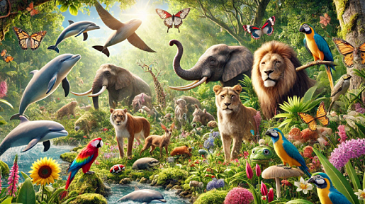 지구의 다양한 생명체 모습