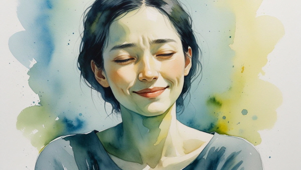 ESFP는 힘들어도 웃을 수 있는 사람입니다. 슬픔조차 유쾌하게 넘기고, 감정을 깊이 묻어둔 채 ‘괜찮은 척’을 잘합니다에 관한 그림