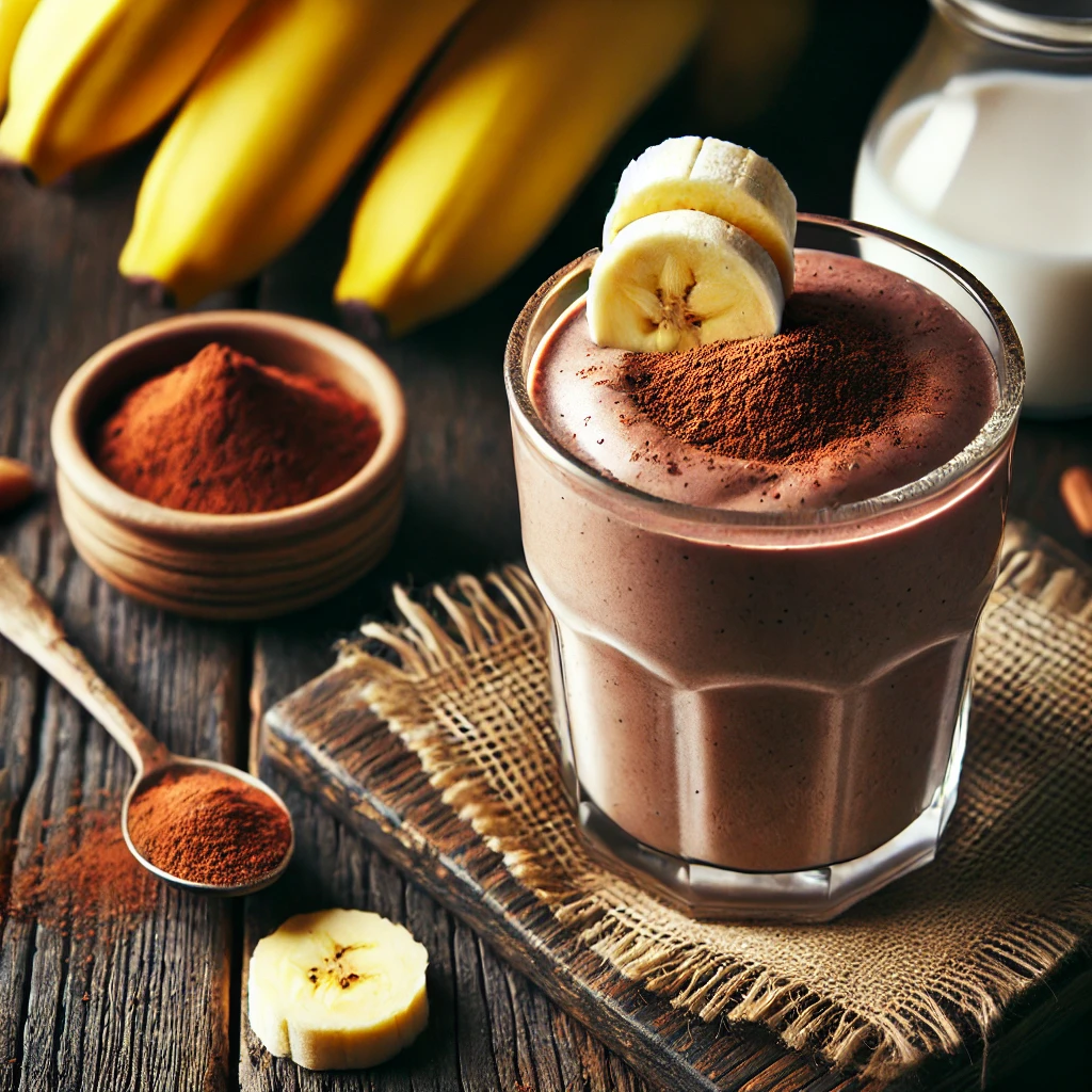 비건 초콜릿 바나나 스무디