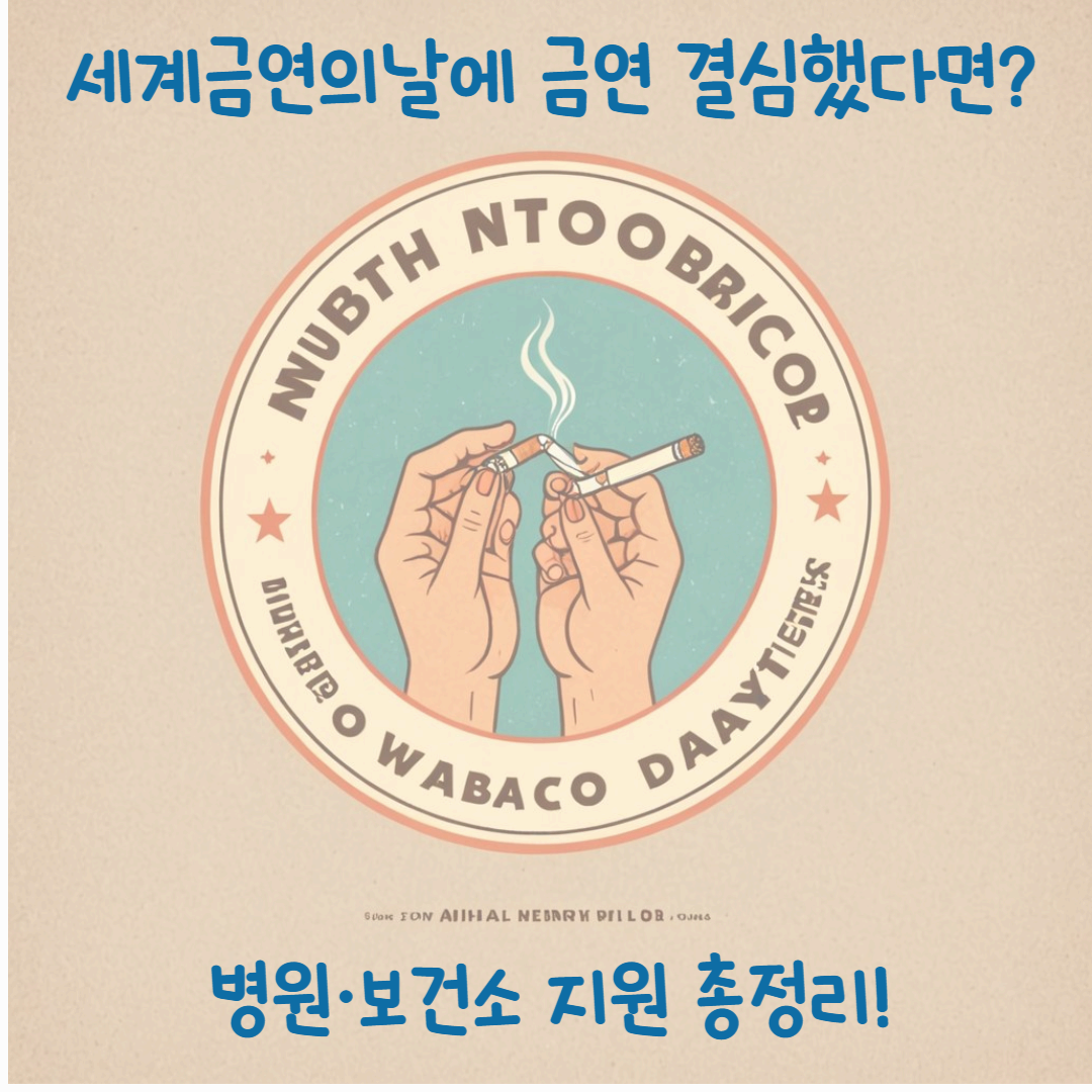 세계금연의날에 금연 결심했다면? 병원·보건소 지원 총정리!