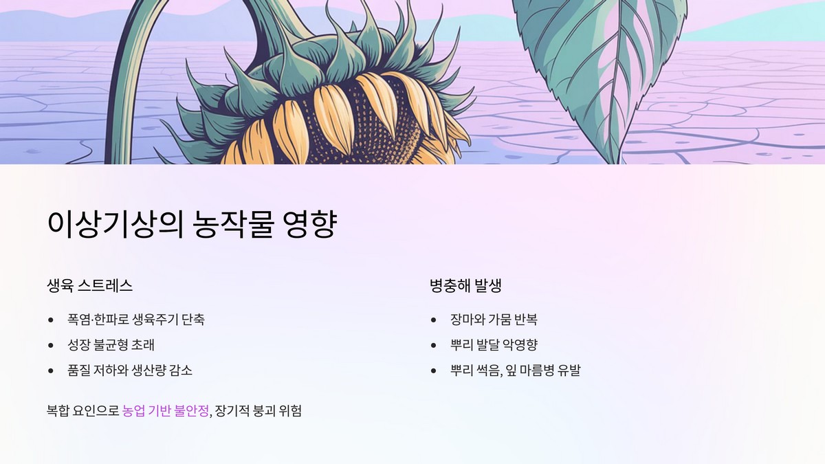 이상기상과 작물 생육 스트레스