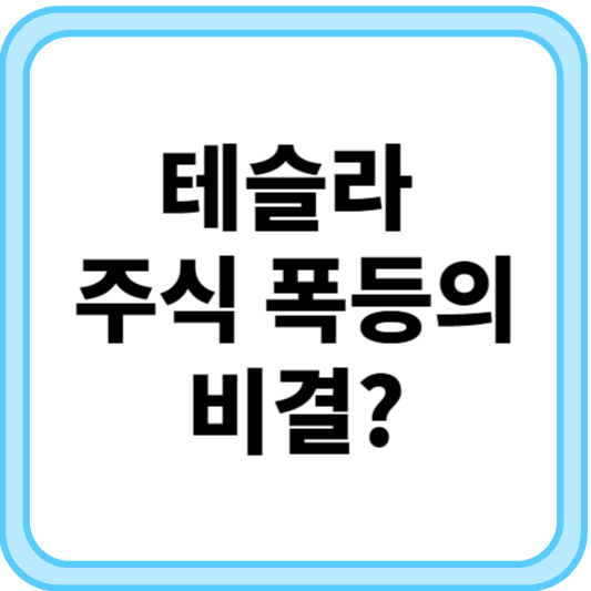 테슬라 주식 폭등의 비결