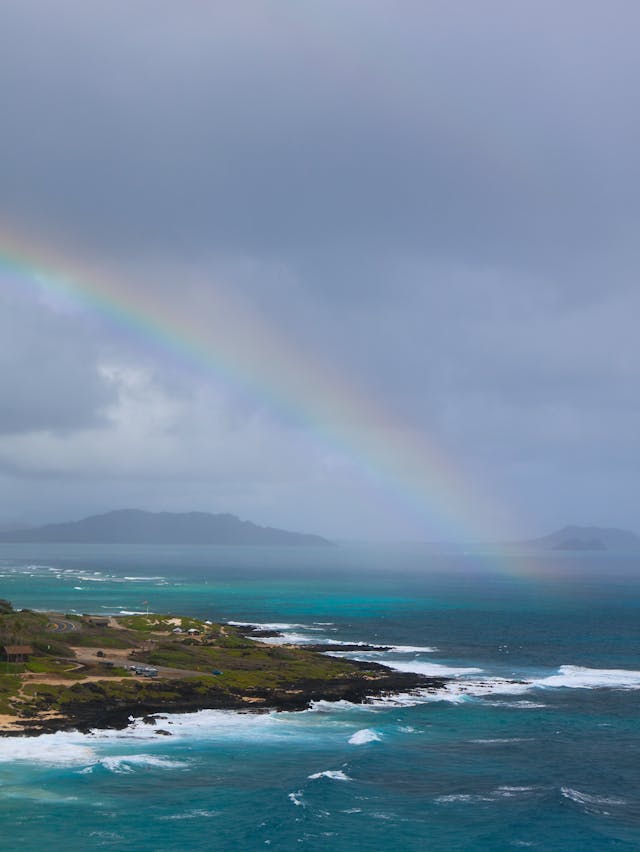 여름 날씨 무지개 모습