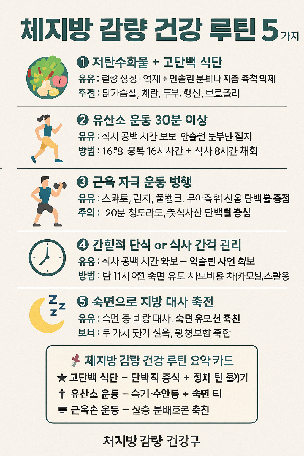 체지바 감량 루틴