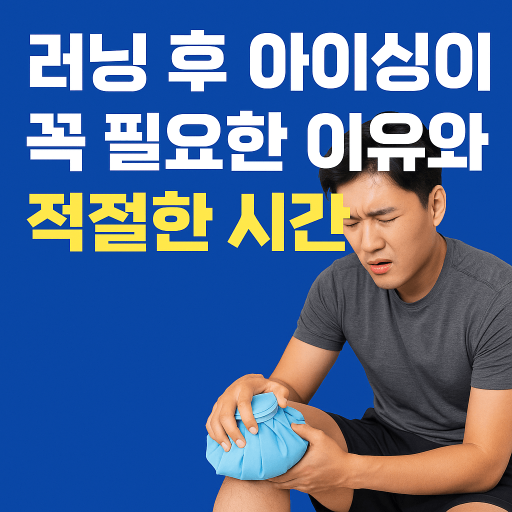 러닝 후 아이싱이 필요한 이유 - 사진