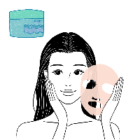 한 겨울 피부 관리하는 여성