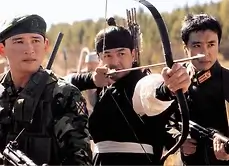 천군 영화에서 이순신의 활쏘는 모습