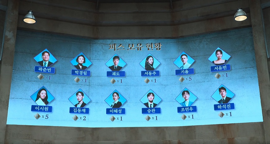 1회차 게임 피스 보유 현황
