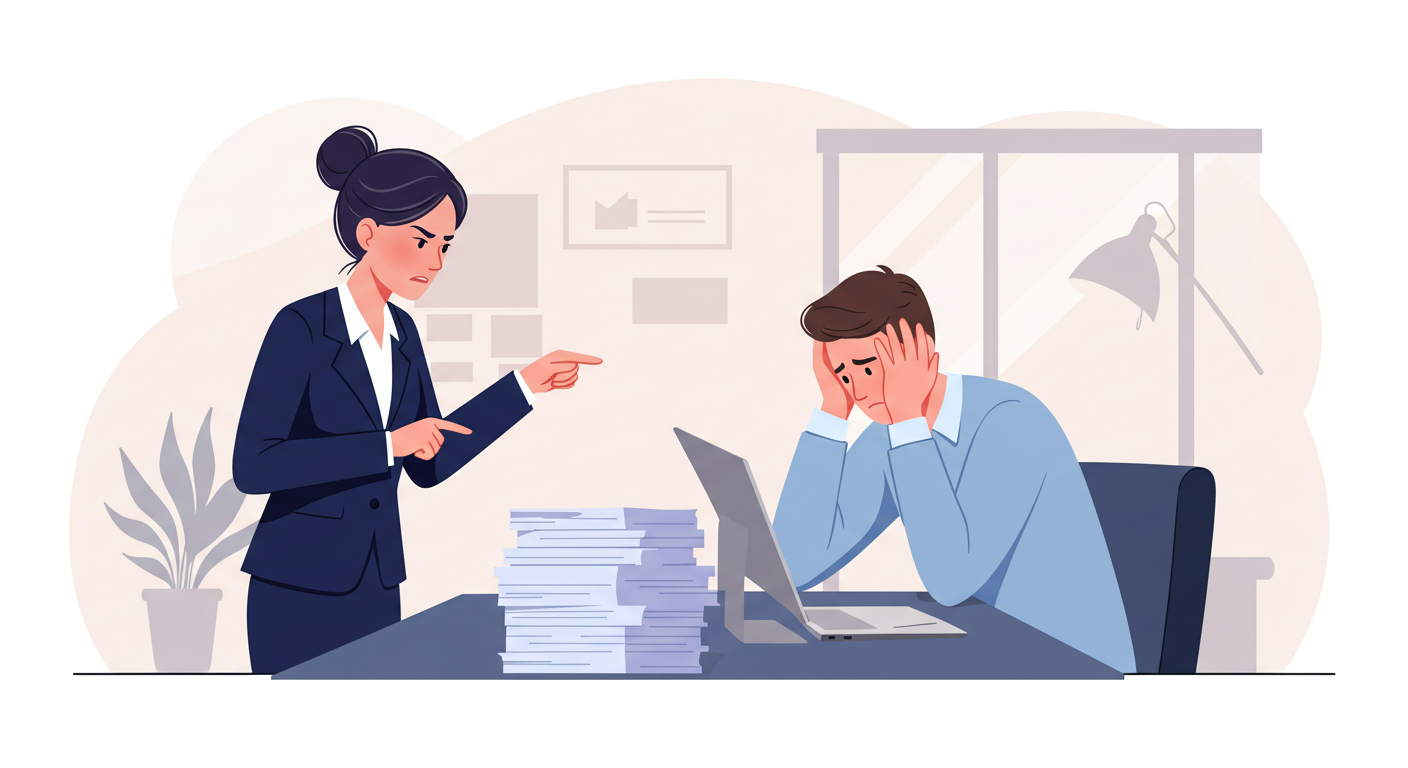 직장 내 괴롭힘, 업무 지적, 폭언