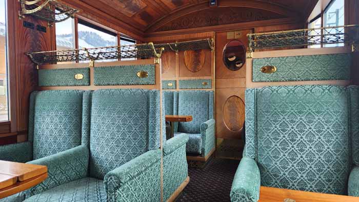 GoldenPass Belle Époque 벨 에포크 기차 1등석 객실 모습