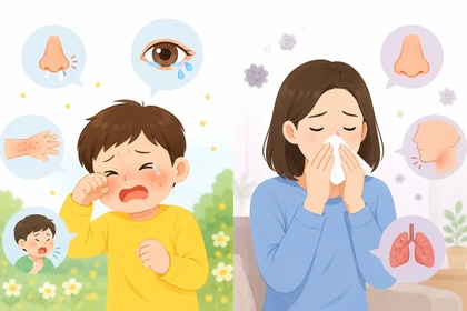 연령별 알레르기 증상 변화 비교1