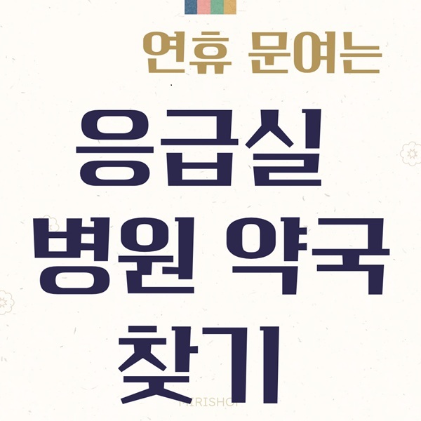 울산 북구&middot;울주군 연휴 응급실&middot;병원&middot;약국 찾기
