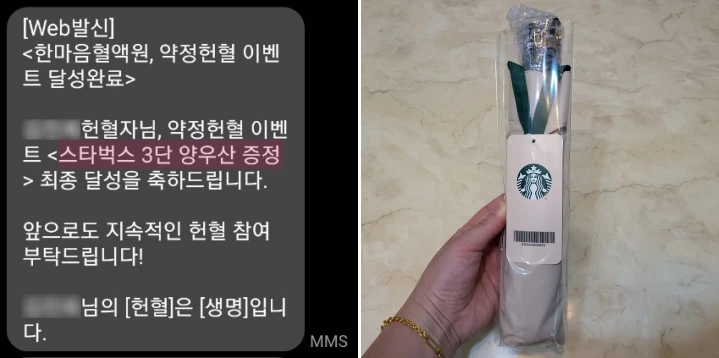 스타벅스-3단-양우산-증정-안내와-양우산